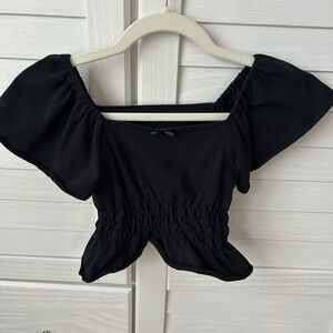 Girls black crop top size 7/8